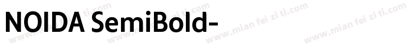 NOIDA SemiBold字体转换